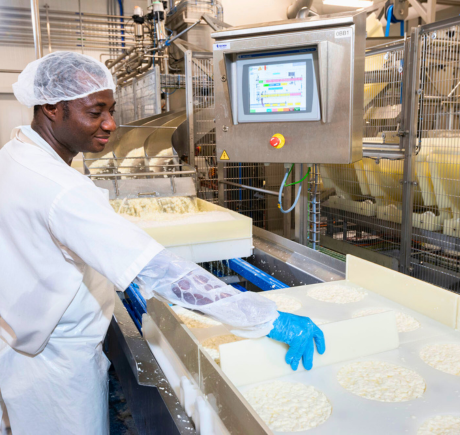 Man in manufacturing facility