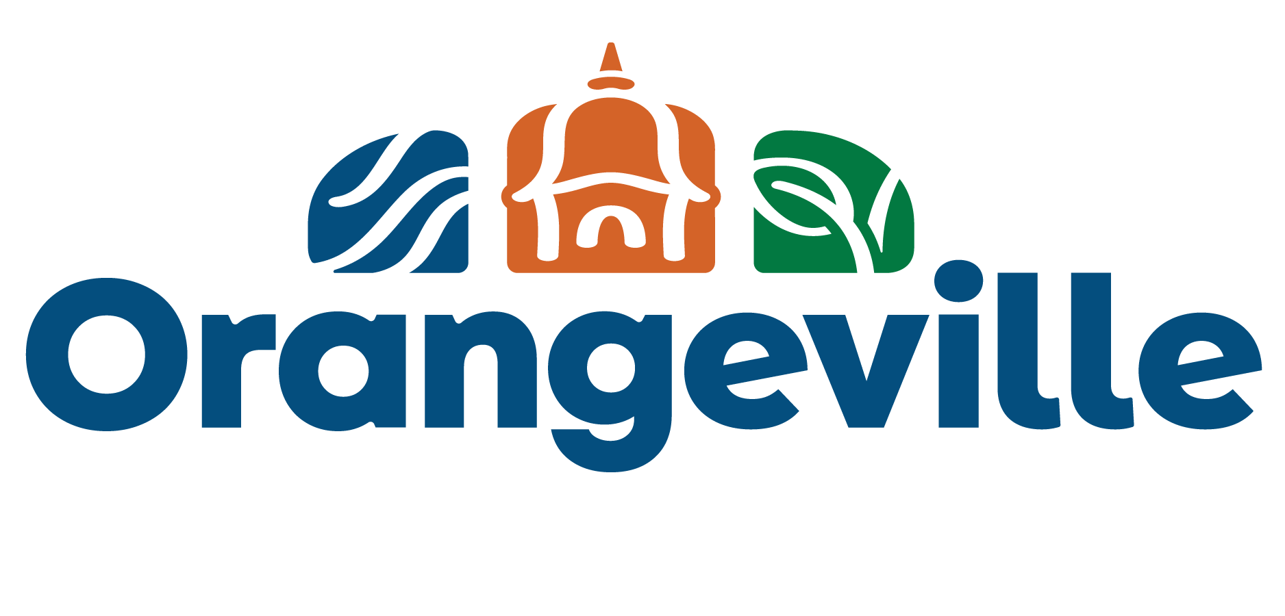 Company logo with blue orange and green graphic
