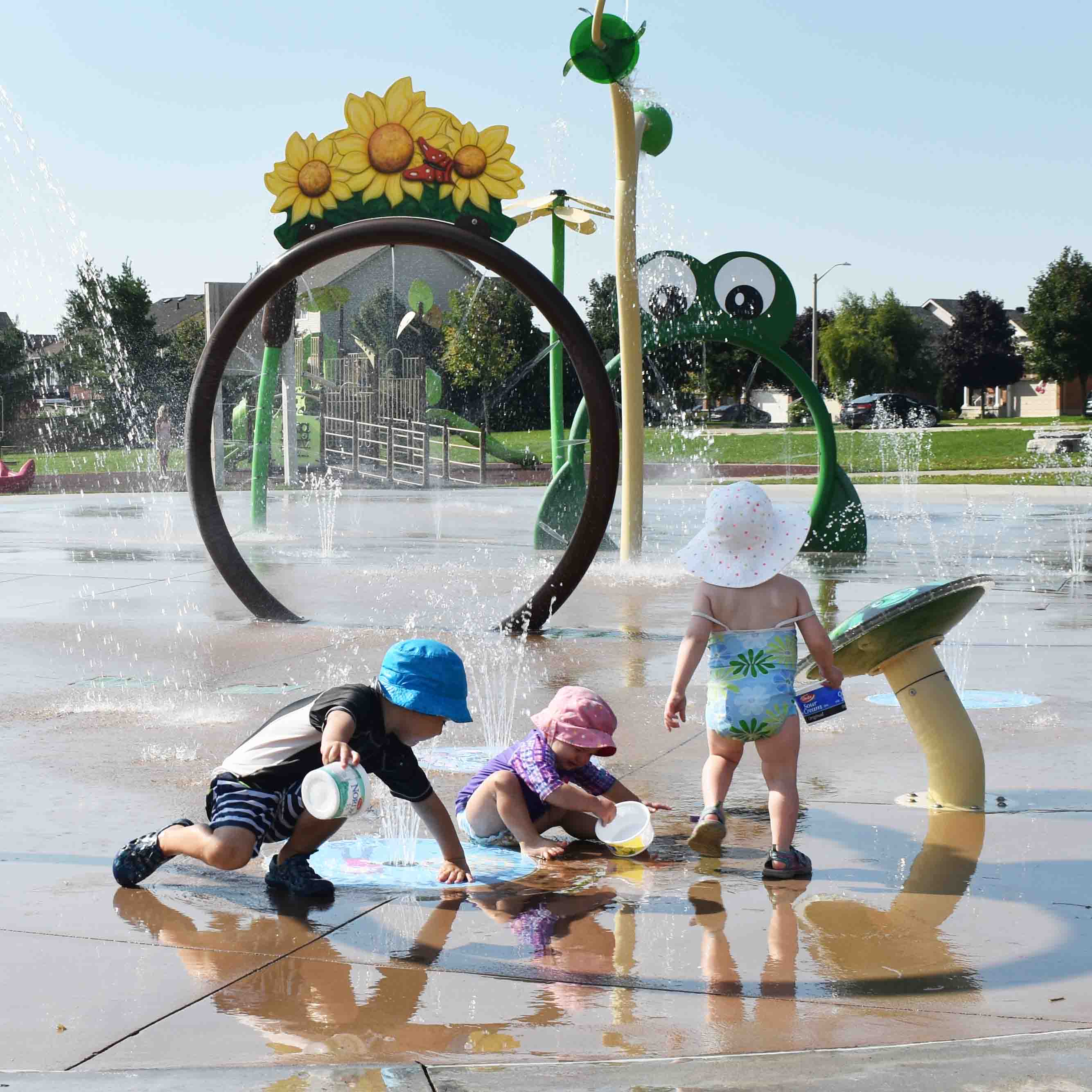 splash pad at Fendley Park