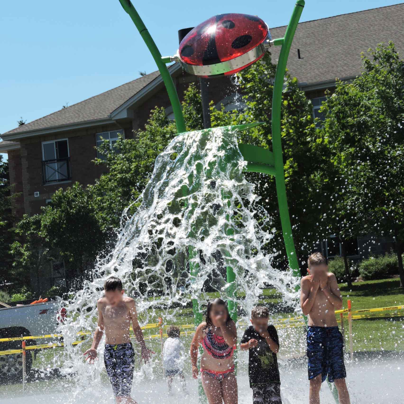 splash pad at Harvey Curry Park