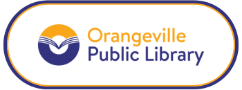 Orangeville Public Library A button with the Orangeville Public Library Logo in it.
