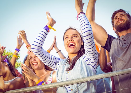 cheering crowd