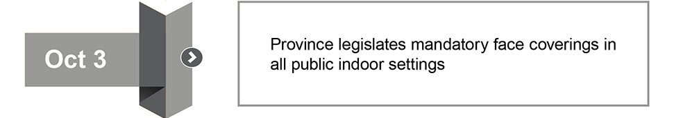 Province legislates mandatory face coverings in all public indoor settings