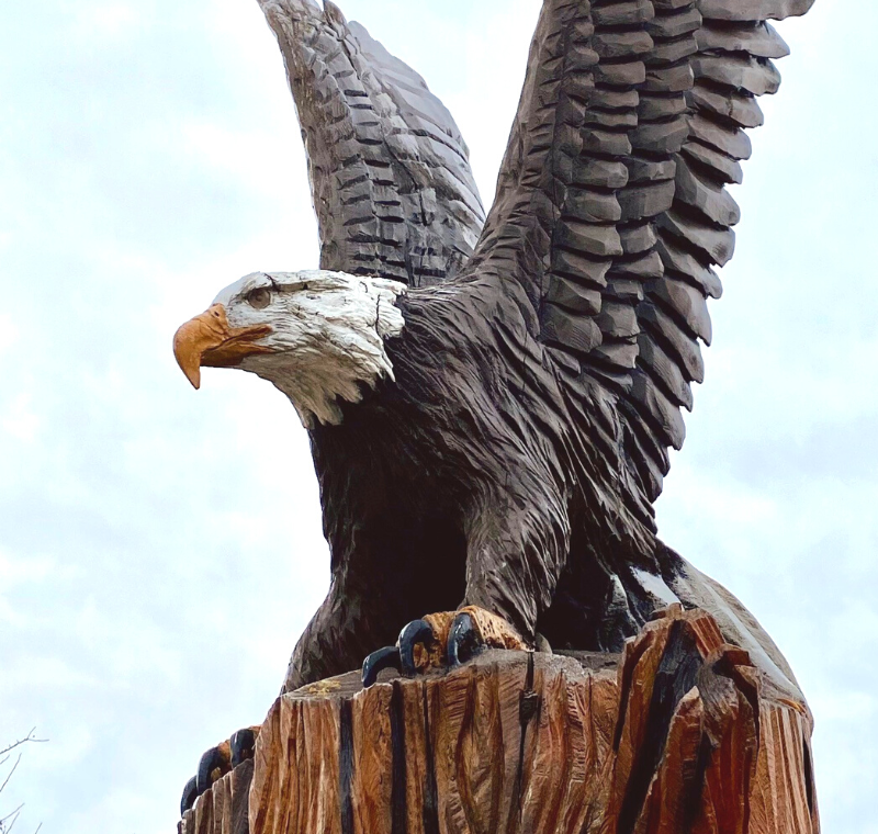Sculpture of eagle