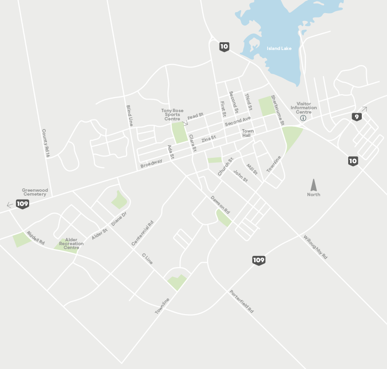 Map of Orangeville