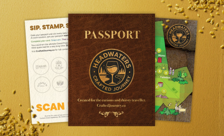 Headwaters Crafted Journey Photo of a passport and postcards